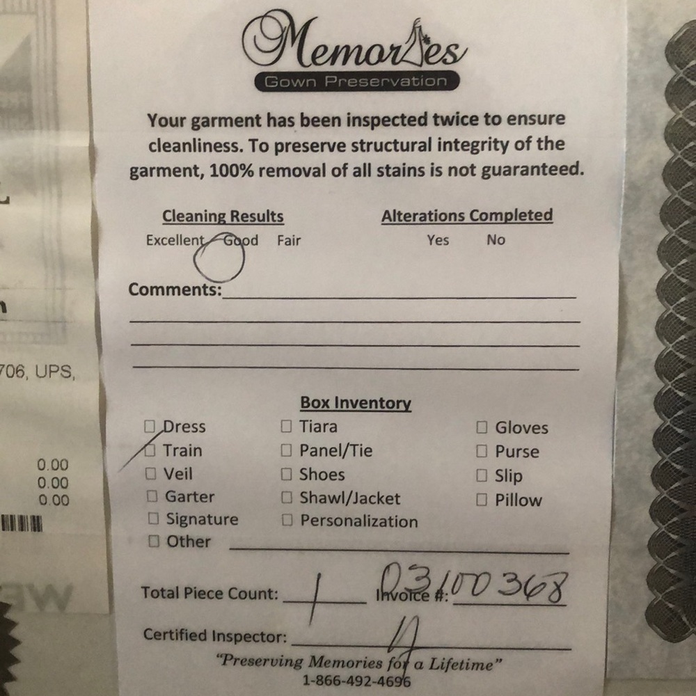 Oleg Cassini Cream Bridal Gown size 12P - Picture 4 of 5